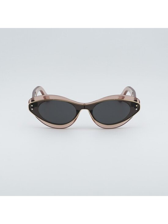 Dior DIORMETEOR B1I 40A0 Sunglasses Matte Pink Cat Eye Frame, Smoke Lenses main image 11